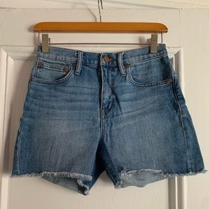 Madewell high rise denim shorts